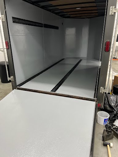 Commercial trailer floor solid color coating